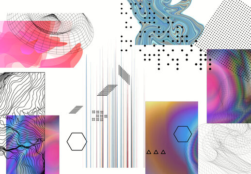 Modern Gothic Design Elements Illustration Set