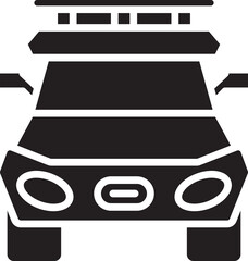 police car icon illustration © bigpa
