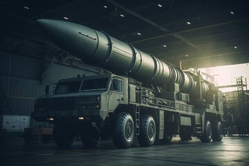 Missile system used by air force. Generative AI