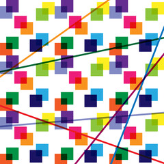 Colorful abstract pattern of multi-colored squares
