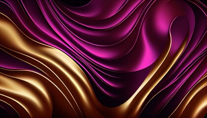 Sumptuous Velvet Waves, Rich Jewel Tones, Sensual Folds, Luxury Abstract Wallpaper, 8K High Resolution. Generative AI.