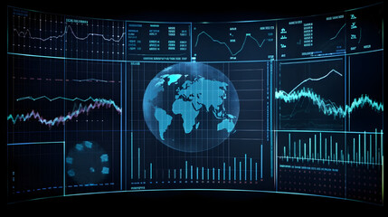 World map in digital Analytics style