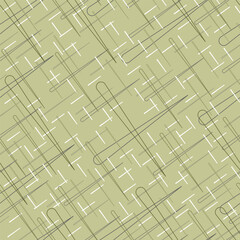 Decorative abstract seamless background of intersecting shapes for design and decoration..