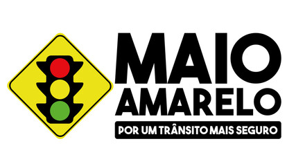 Obraz premium MAIO AMARELO, MES DE CONSCIENTIZAÇÃO NO TRÂNSITO, CAMPANHA MAIO AMARELO, MAIO AMARELO TRÂNSITO, SEGURANÇA NAS ESTRADAS, PLACA MAIO AMARELO