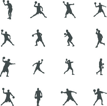 Dodgeball players silhouette, Dodgeball player SVG, Dodgeball player vector.