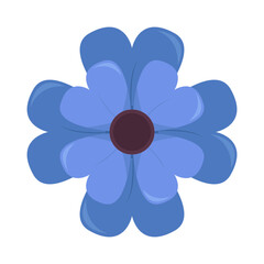 Fototapeta na wymiar virgin flower blue illustration 