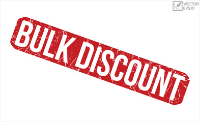 Bulk discount grunge rubber stamp on white background. Bulk discount Rubber Stamp.