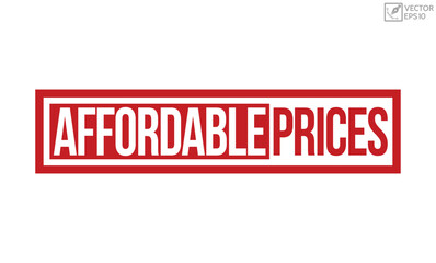 Affordable Prices Red Rubber Stamp vector design.