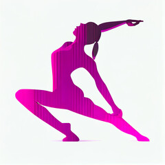 abstract yoga illustration, generative ai
