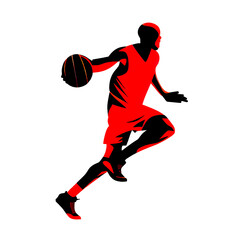 Fototapeta na wymiar basketball player silhouette vector illustration, genrative ai.