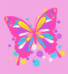 Obraz na płótnie Canvas colorful butterfly illustration