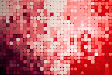 Fototapeta premium Red geometric square background created by Generative AI