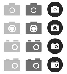 Set of cameras. Photo icons 