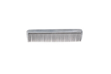 Aluminum vintage hairbrush made in the USSR, on a white background