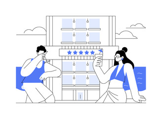 All-inclusive hotel abstract concept vector illustration.