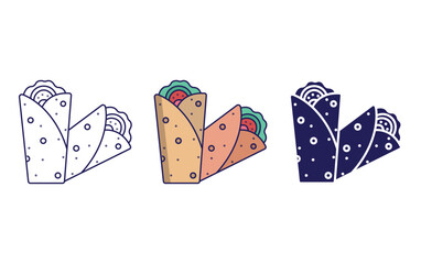 Burrito vector icon