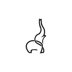 elephant minimalist logo design