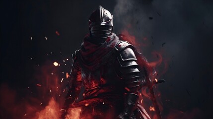 Naklejka premium Knight, Generative AI, Illustration