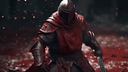 Fototapeta premium Knight, Generative AI, Illustration