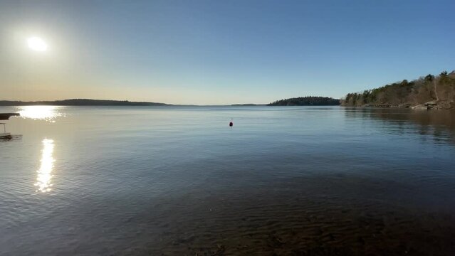 Great seascape one spring day. M&auml;laren lake, Stockholm, Sweden, Europe.