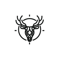 hunting minimalist logo design