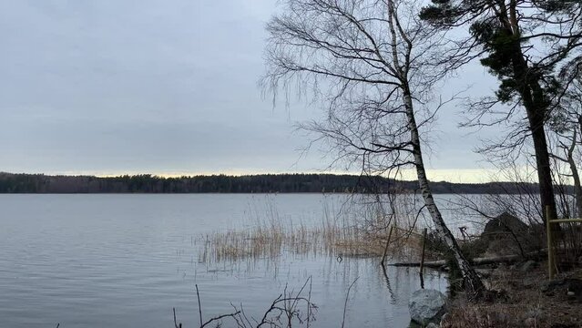 Great seascape one spring day. M&auml;laren lake, Stockholm, Sweden, Europe.