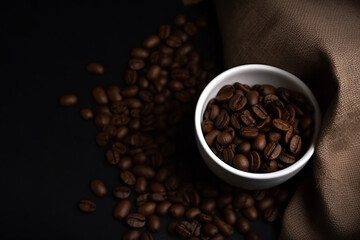Obraz premium coffee beans in a cup