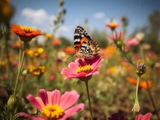 butterfly on a flower (Generative AI)