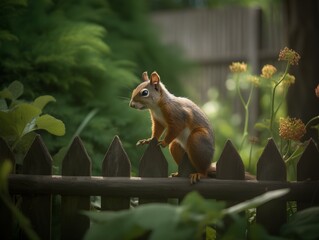 squirrel in the park (Generative AI)