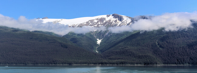 Snows and forests of the Tracy Arm Fjord