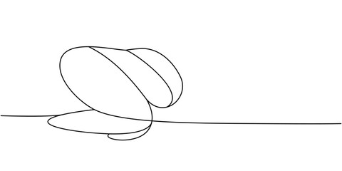 Chicken wing one line continuous drawing. Fresh chicken meat continuous one line illustration. Vector minimalist linear illustration.