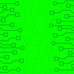 Abstract microchip background. Background with lines of circles and squares.