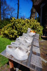 Traditional Wooden Holland shoe, Dutch clogs, souvenir of Netherlands