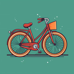 Fototapeta premium Vintage bicycle with background, Generative AI