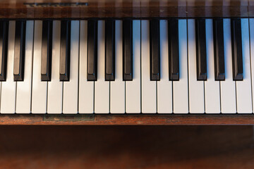 Teclas de piano antiguo