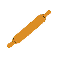 Rolling pin icon. Bakery pastry products silhouette. Vector illustration.