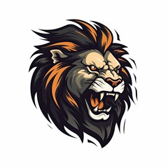 Obraz na płótnie Canvas fierce lion mascot