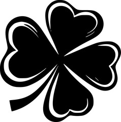 Naklejka premium Shamrock | Black and White Vector illustration