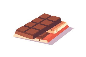 delicious chocolate resting on an open book. Generative AI
