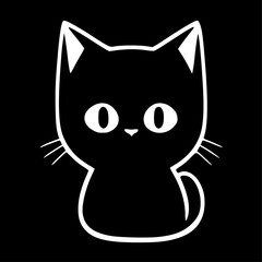 Cat Clipart - Minimalist and Flat Logo - Vector illustration