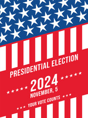 USA election 2024 vector background