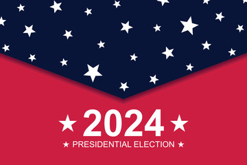 USA election 2024 vector background illustration