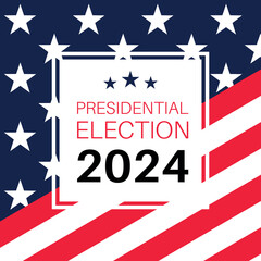 USA election 2024 vector background illustration