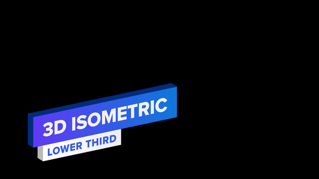 Isometric 3D Extruded Lower Third