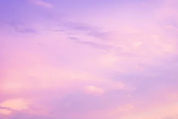 Vlies Fototapete Lila Majestic dusk. Sunset sky twilight in the evening with colorful sunlight. Trendy colors of the 2022. Abstract nature background. Calm gentle pink, viotel, purple and yellow clouds.