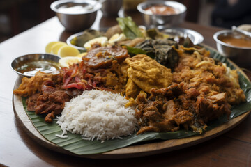 sri lankan style fried rise plate