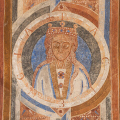 wall-painting of the latin virtue pacientia