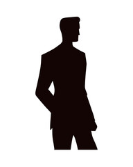 Professional man silhouette