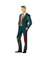 Successful businessman standing