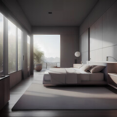 Bedroom interior designer architecture, modern, suite, hotel